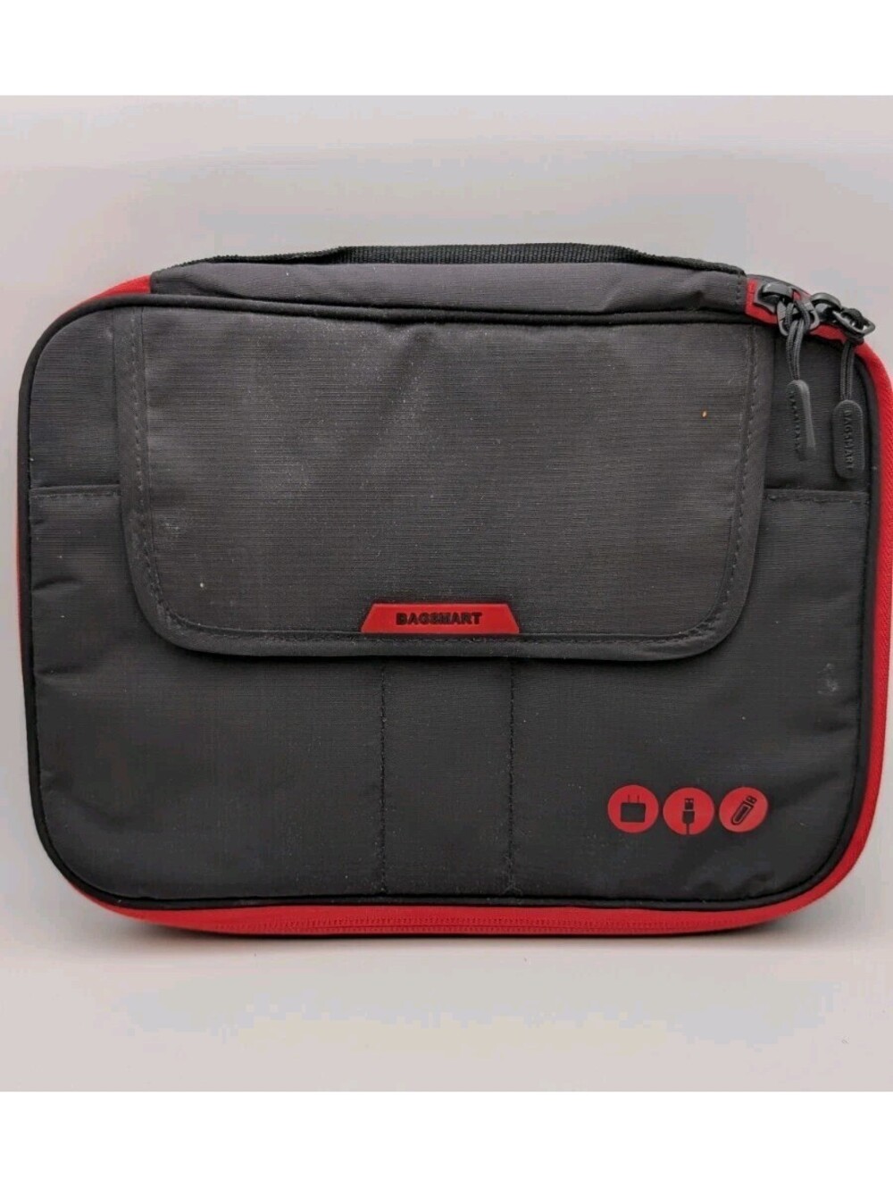 BAGSMART New Cord & Electronic Accessory Organizer Large Black & Red